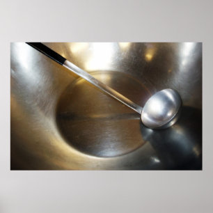 Poster Tigela De Prata Com Escada De Sopa
