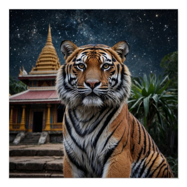 Póster Tiger e Templo (Frente)