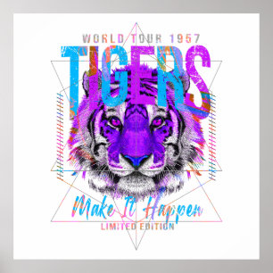 Poster Tiger Face Art
