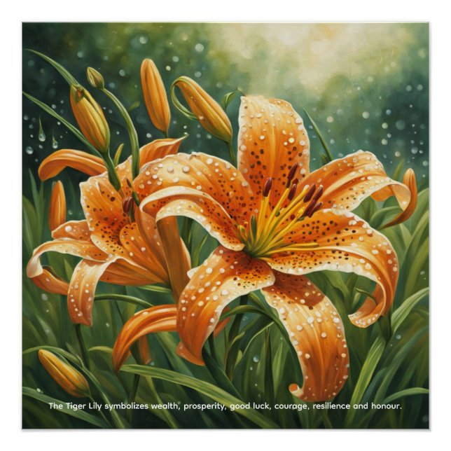 Póster Tiger Lily Symbolism (Frente)