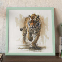 Tiger Modern Abstrato Painting