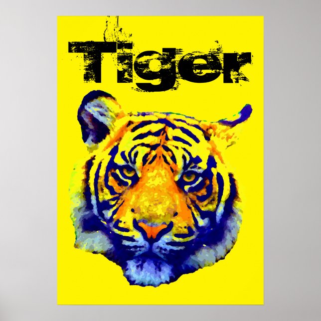 Póster Tiger Pop Art (Frente)