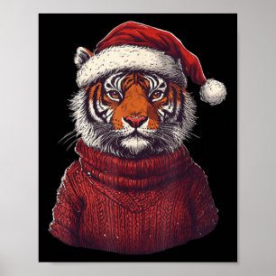 Poster Tiger Ugly Sweater Natal