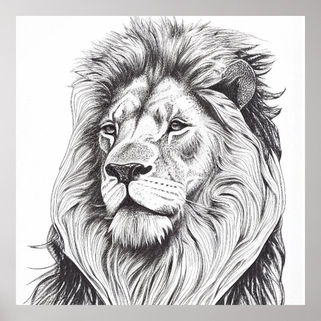 Poster Tiger Wild Nature - Ilustração Animal (Frente)