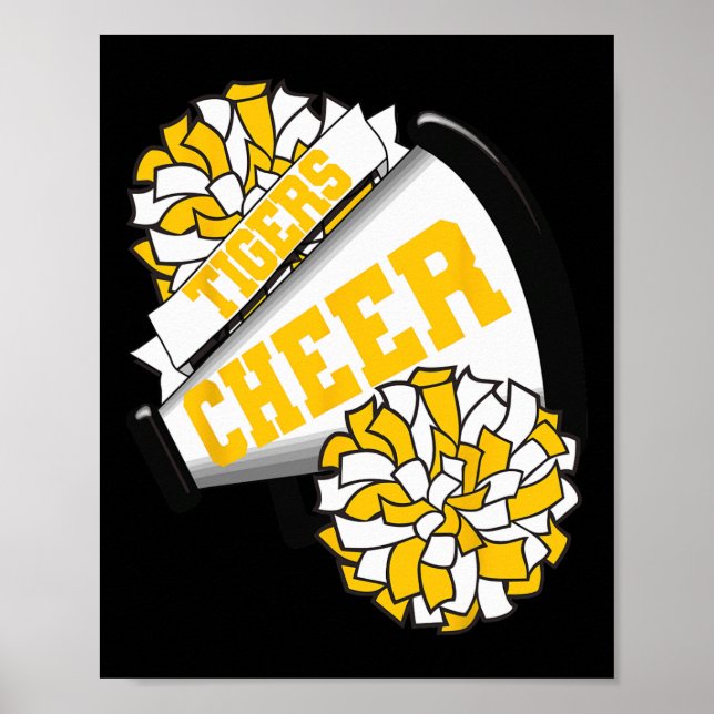Poster Tigers Cheer Ck Para Espírito de Torcida Escolar G (Frente)