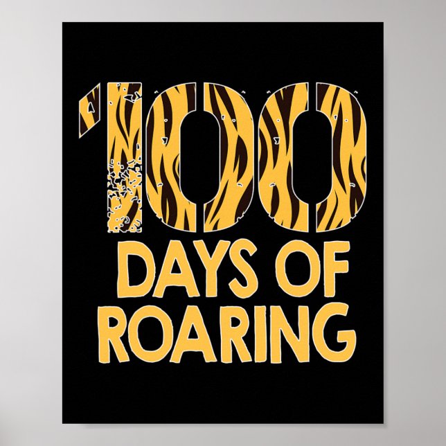 Poster Tigre 100 Dias Dirigindo 100º Dia Da Escola (Frente)