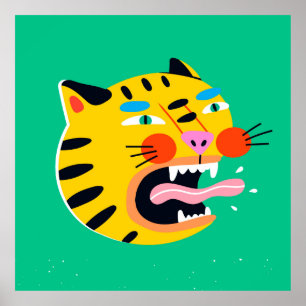 Poster tigre abstrato
