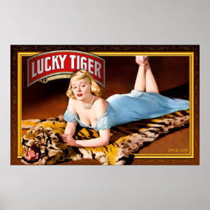 Poster Tigre afortunado