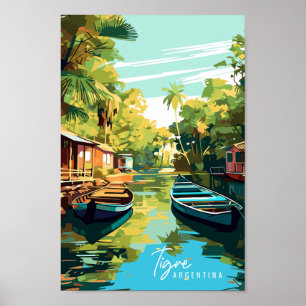 Poster Tigre Argentina - viagens vintage