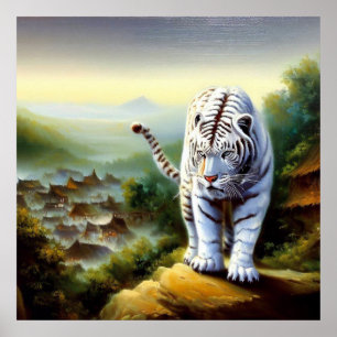 Poster Tigre Branco Chinês (12)