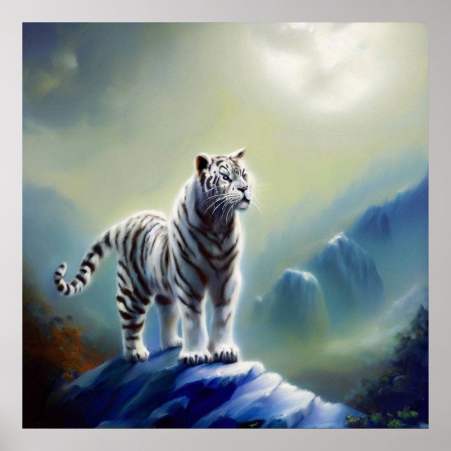 Poster Tigre branco chinês (24) (Frente)