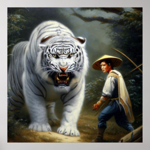Poster Tigre Branco Chinês (25)