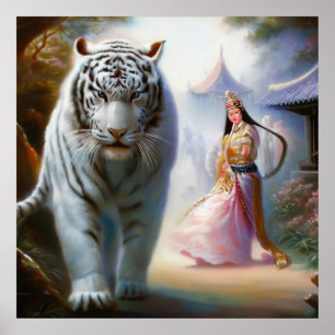 Poster Tigre Branco Chinês (8)