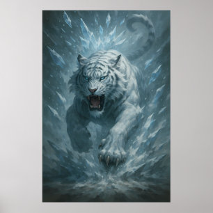 Poster Tigre Branco – Descida da Rajada de Gelo do Rei da