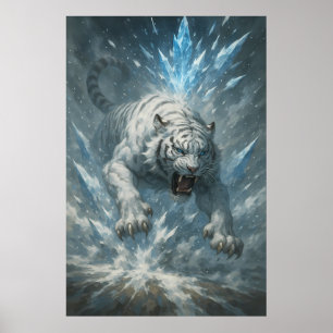 Poster Tigre Branco – Descida da Rajada de Gelo do Rei da