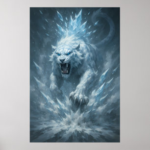 Poster Tigre Branco Frost – Imperador do Reino Congelado 