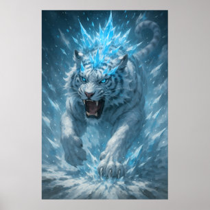 Poster Tigre Branco Gelo – Imperador do Reino Congelado –
