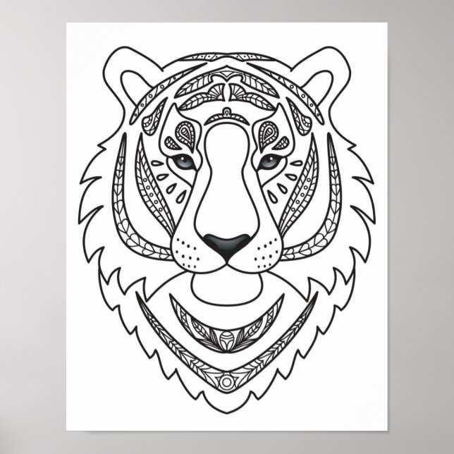 Póster Tigre branco inspirado 2 (Frente)