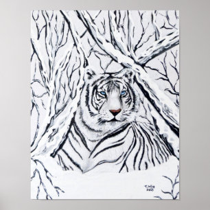 Poster Tigre Branco Misturando