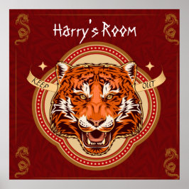 Poster Tigre chinês editável