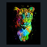 Poster Tigre Colorido de Pop Art<br><div class="desc">Tigre Colorido de Pop Art</div>