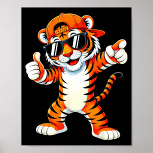 Poster Tigre com óculos de sol tigre animal tigre homens