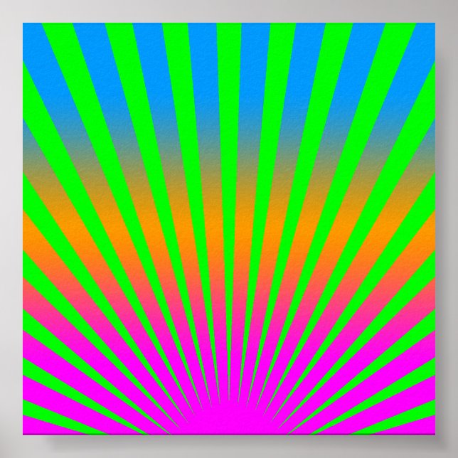 Póster Tigre Corey 80s Ascensão Sun Stripes (Frente)