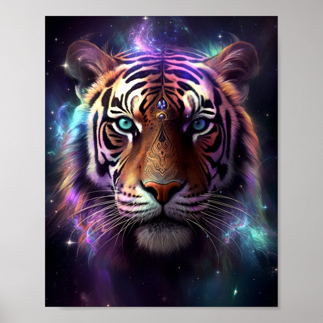 Poster Tigre Cósmico (Frente)
