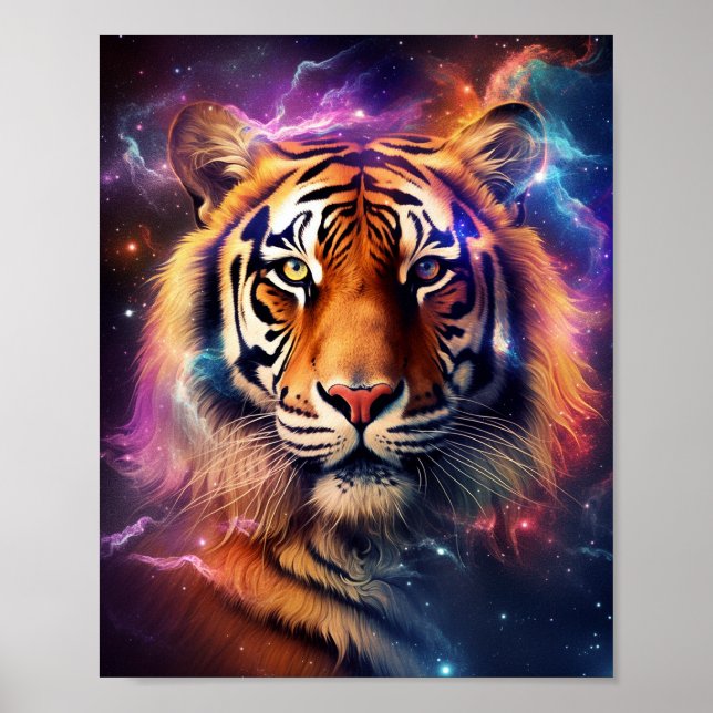 Poster Tigre Cósmico (Frente)