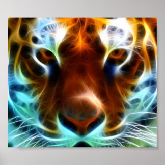 Póster Tigre de brilho da mente