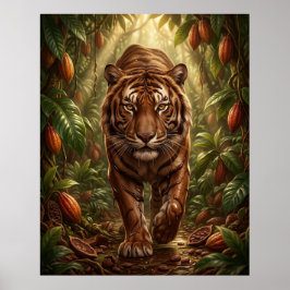 Poster Tigre de Chocolate da Selva