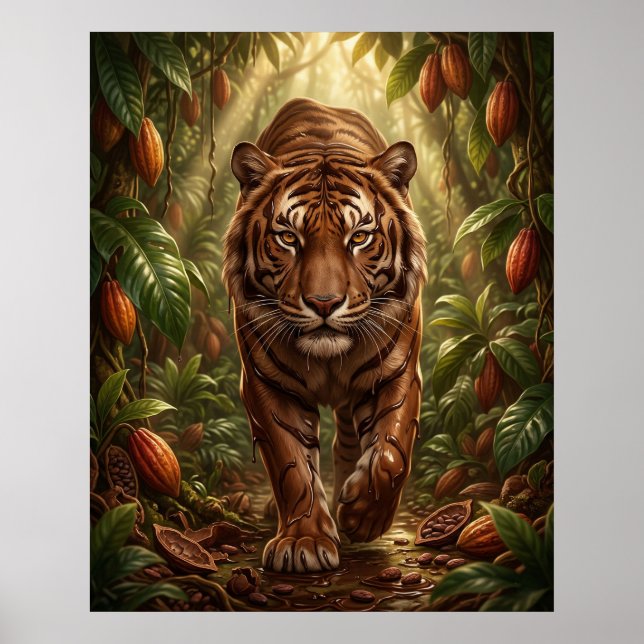 Poster Tigre de Chocolate da Selva (Frente)