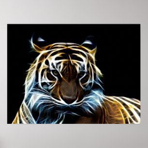 Poster Tigre do Fractal