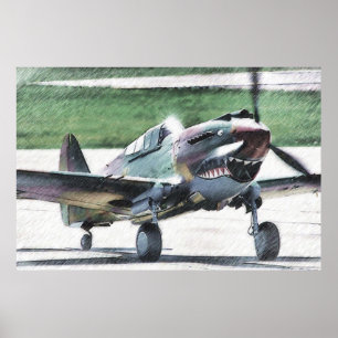 Póster Tigre do vôo - AVG