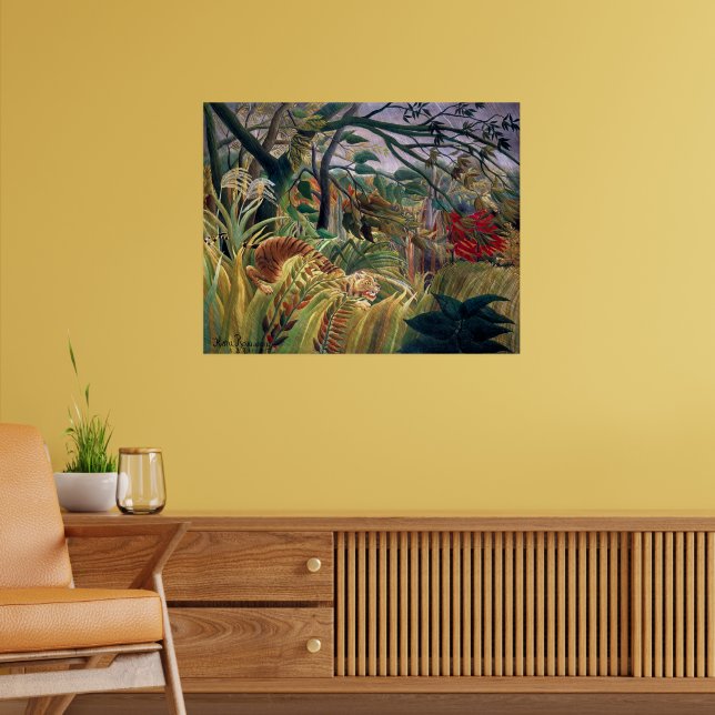 Poster Tigre em uma tempestade tropical | Henri Rousseau  (Sala de Estar 2)