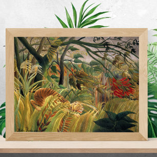 Poster Tigre em uma tempestade tropical, Henri Rousseau