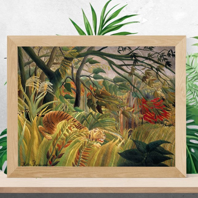 Poster Tigre em uma tempestade tropical, Henri Rousseau (Criador carregado)