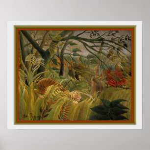 Poster "Tigre em uma tempestade tropical" por Henri Rosse