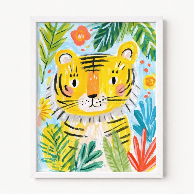 Poster Tigre Fofo (Cute Tiger Poster)