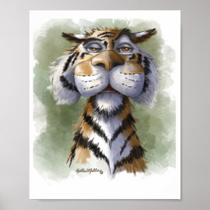Poster Tigre Irritado Cartoon