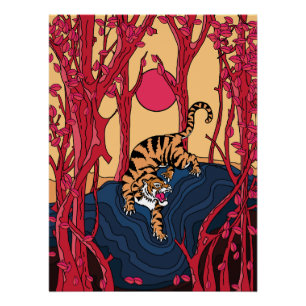 Póster Tigre Japonês