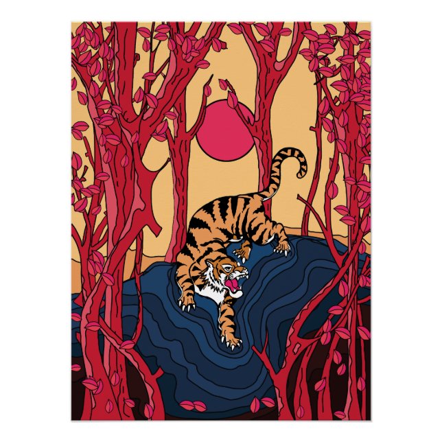 Póster Tigre Japonês (Frente)