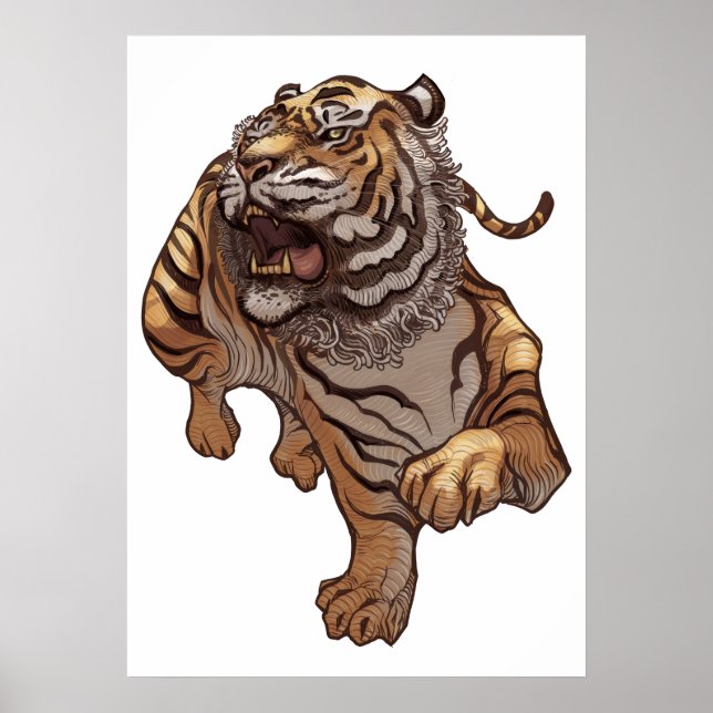 Poster Tigre japonês (Frente)