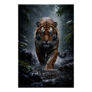 Póster Tigre Majestoso – Poder Silencioso no Cartaz da Ch