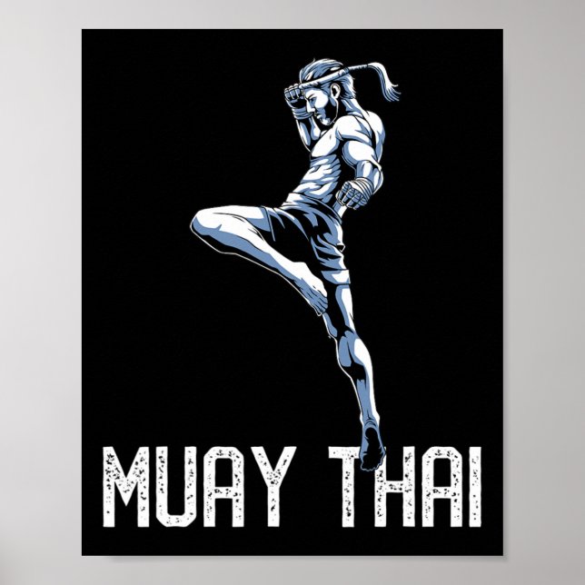 Poster Tigre Muay Thai - Nak Muay, Presente de Kickboxing (Frente)