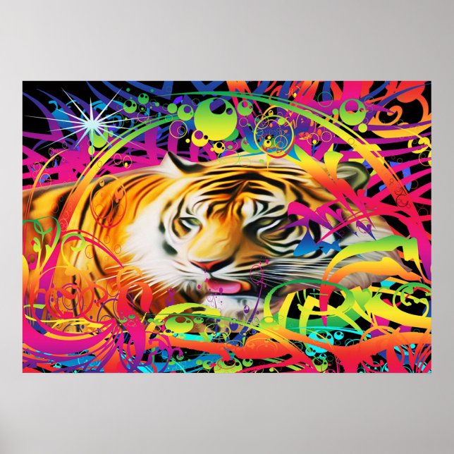 Poster Tigre na Selva (Frente)