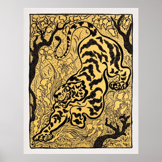 Poster Tigre nas selvas (Tiger in the Jungle) (1893 (Frente)