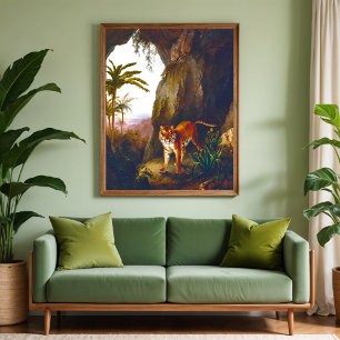 Poster Tigre numa Caverna, Arte Fina 