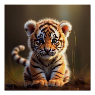 Póster Tigre para bebês