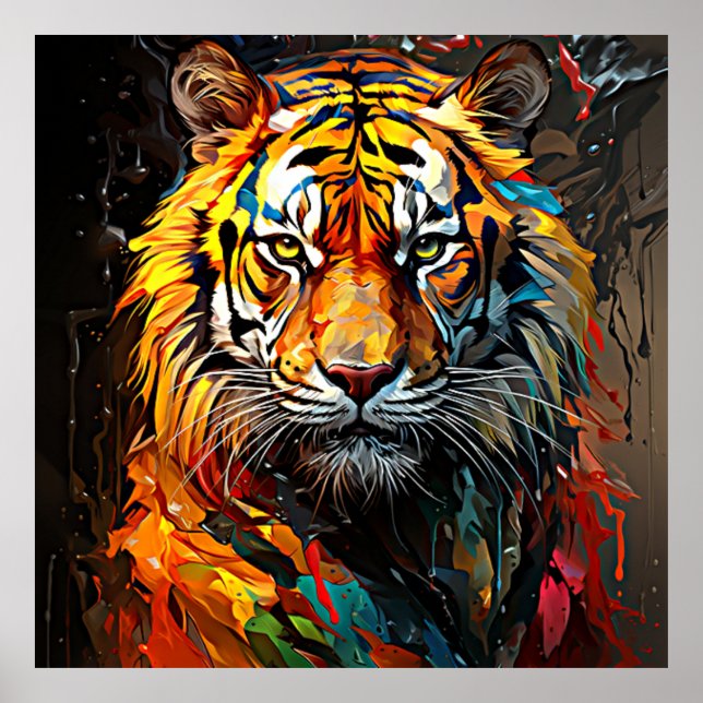 Poster Tigre pintado (Frente)